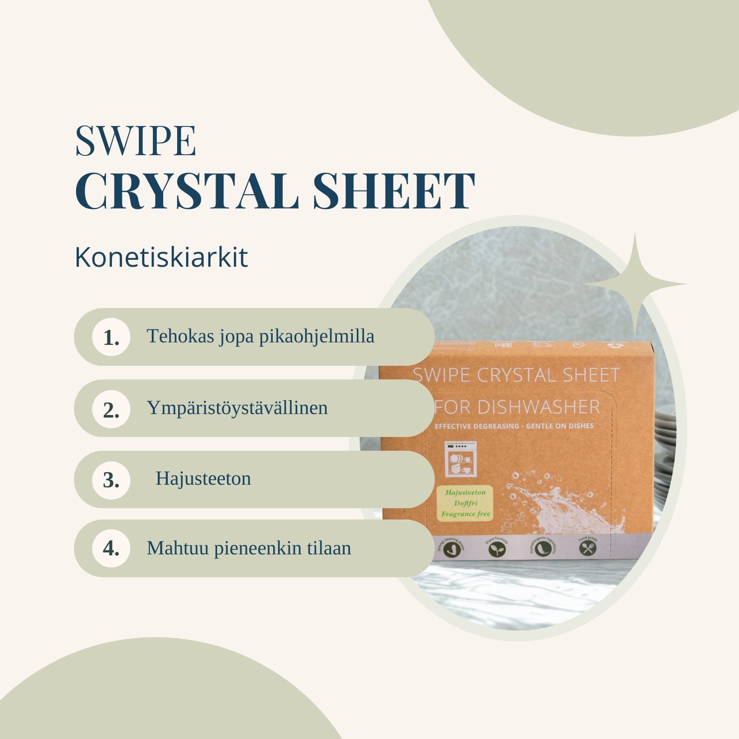 Swipe Crystal Sheet -konetiskiarkit