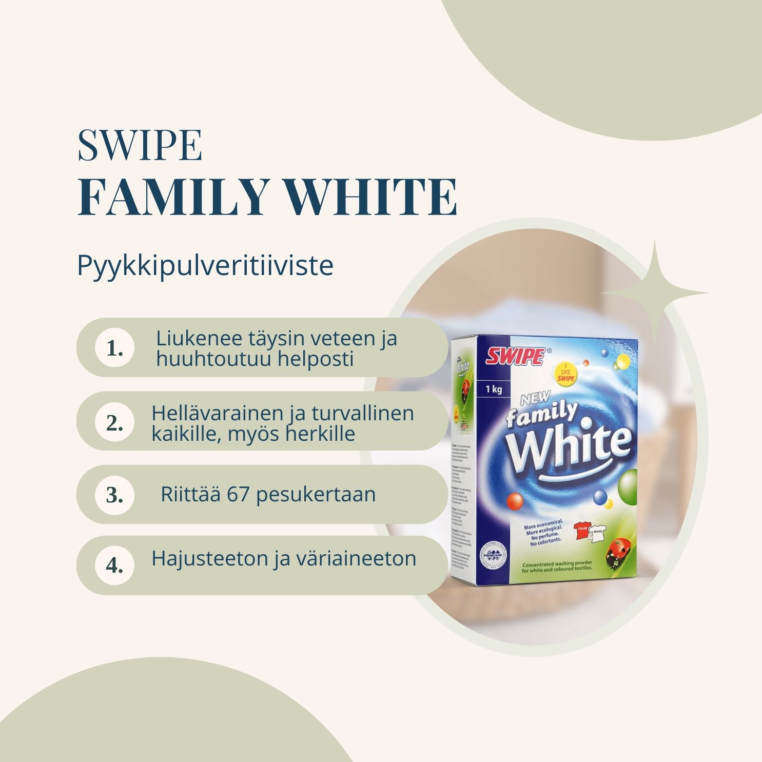 Family White -pyykinpesujauhe 1 kg