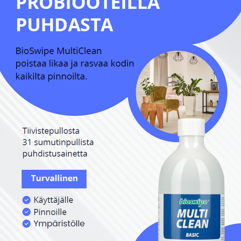 Multi Clean -laminoitu mainos A3