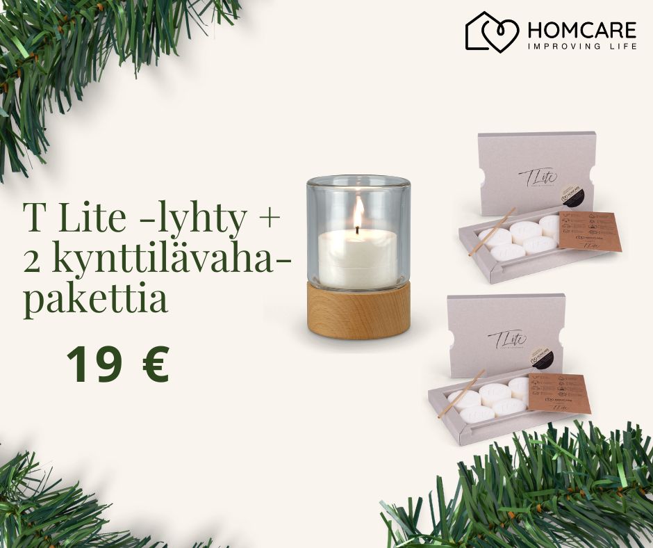 T Lite -kynttilälyhty + tuoksuton + hunajameloni -tarjouspaketti