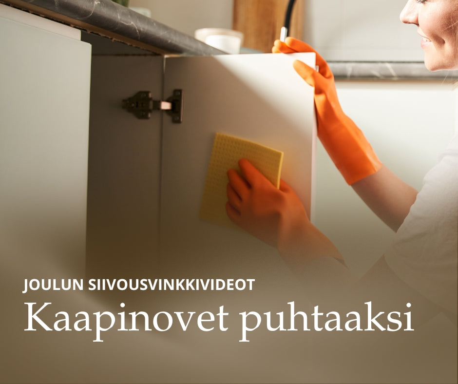 Keittiön kaappien ovien puhdistaminen