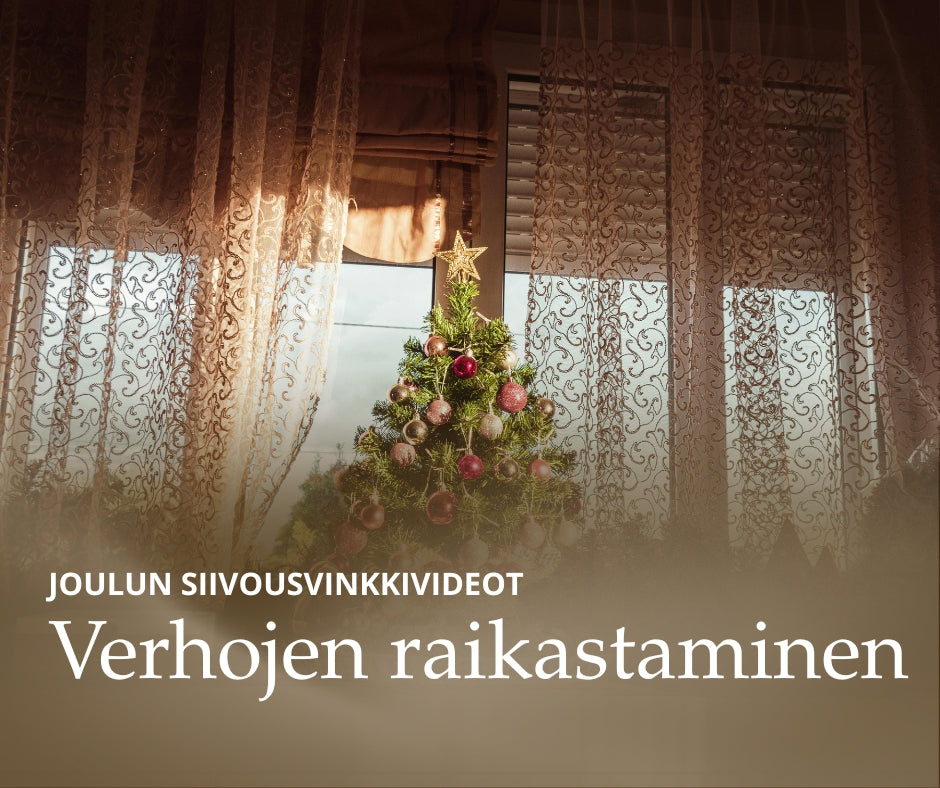 Jouluverhot ja verhojen raikastaminen