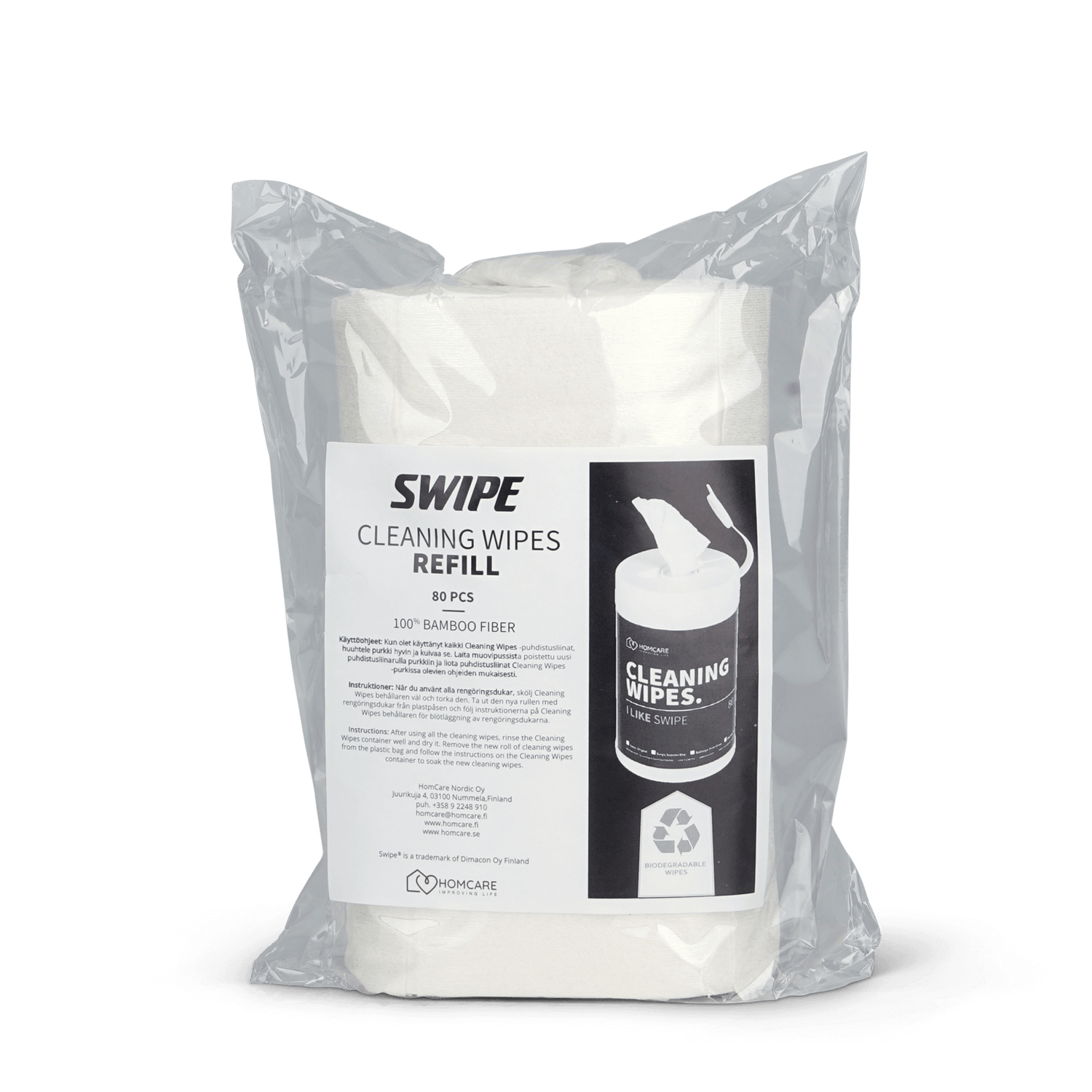 Swipe Cleaning Wipes  - täyttöpakkaus -varaston tyhjennys (9,-)