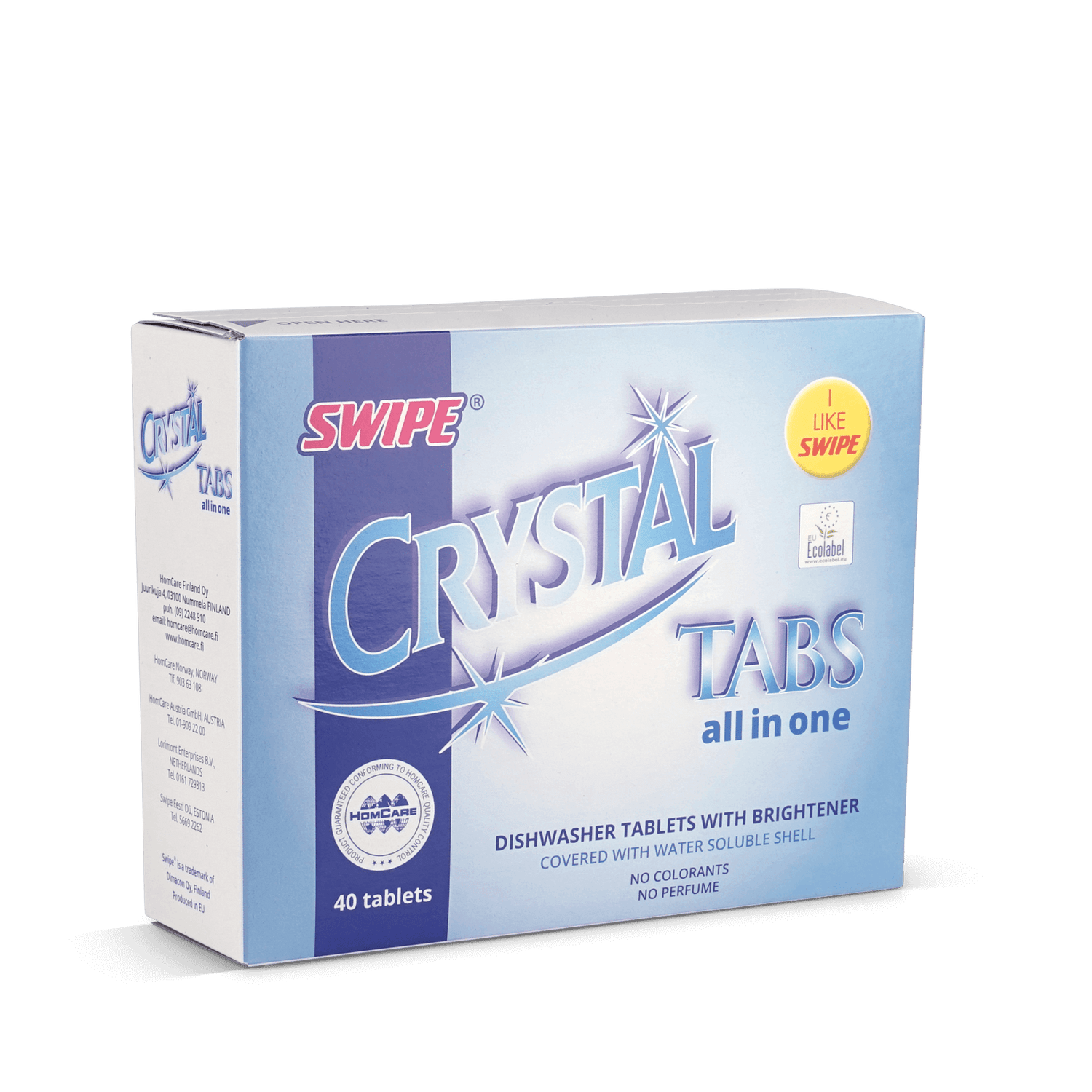 Swipe Crystal Tabs 40 kpl -varaston tyhjennys (21,-)