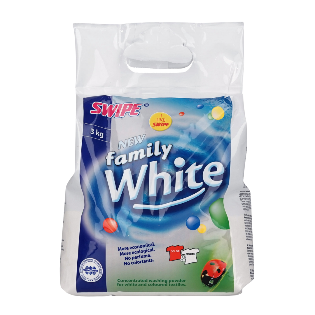 Family White -pyykinpesujauhe 3 kg (pussi)